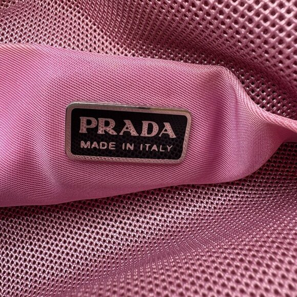 Authentic PRADA Tessuto Mini Bag Black Pink Hand Bag Nylon #36635194 - Picture 9 of 12